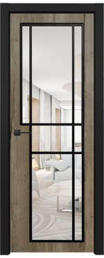 Межкомнатная дверь Микс 13 со стеклом