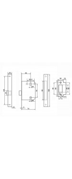 Комплект для двери Palladium SET 24 L 170 BK GF, Графит