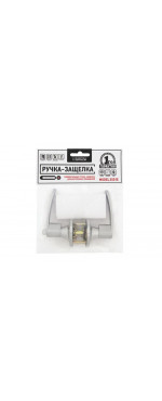Ручка защелка Фабрика замков 3501E SN BK, Матовый никель
