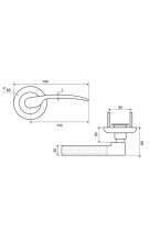 Ручка защелка Palladium 803 SB/PB ET