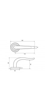 Дверная ручка Palladium Marcato MAB, Матовая бронза