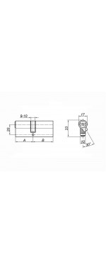 Цилиндровый механизм Palladium ZN 70 (30х40) C ET AB, Античная бронза