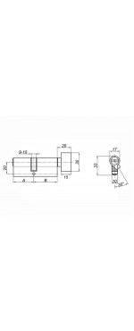 Цилиндровый механизм Palladium ZN 80 (35х45) C BK AB, Античная бронза