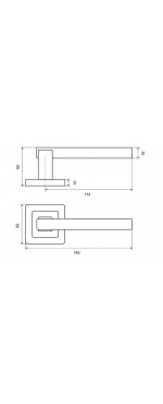Дверная ручка Palladium Basis GF, Графит