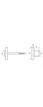 Накладка фиксатор Palladium RS SC/CP BK, Матовый хром