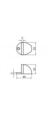 Ограничитель двери Palladium 01 РВ латунь, Латунь