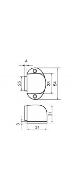 Ограничитель двери Palladium 02 AВ античная бронза, Античная бронза
