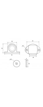 Ограничитель двери Palladium 02 - М AВ античная бронза, Античная бронза