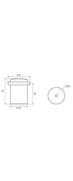 Ограничитель двери Palladium 04 AВ античная бронза, Античная бронза
