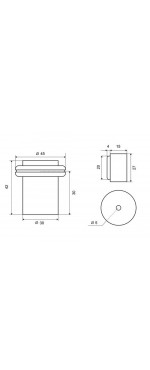 Ограничитель двери Palladium 05 - М PC перламутровый хром, Перламутровый хром