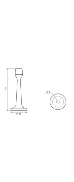 Ограничитель двери Palladium 06 H-01 AВ античная бронза, Античная бронза