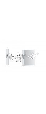 Защелка межкомнатная Palladium 100 CP, Хром