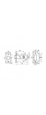 Защелка межкомнатная Palladium 100 SB, Матовое золото