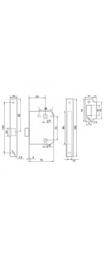 Замок межкомнатный Palladium 170 AC, Античная медь