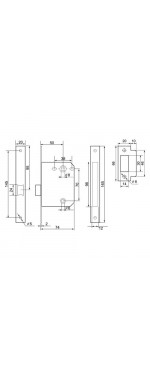 Замок межкомнатный Palladium 470 SB, Матовое золото