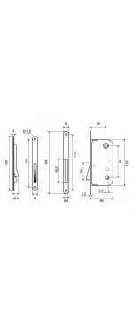 Замок межкомнатный магнитный Palladium 090 M SB, Матовое золото