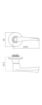 Ручка защелка Palladium 3902 PB BK, Золото