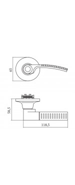 Ручка защелка Palladium 3903 SN PS, Матовый никель