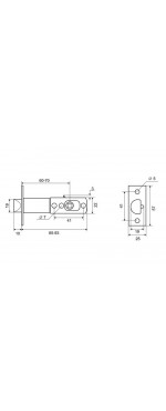 Ручка защелка Palladium 607 SN ET, Матовый никель