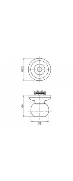 Ручка защелка Palladium 609 CP BK, Хром