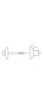 Накладка фиксатор Palladium R AB/CP BK, Античная бронза