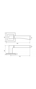 Дверная ручка Palladium A Trevi AB, Античная бронза