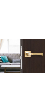 Дверная ручка Palladium A Trevi SG/GP, Матовое золото