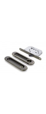 Ручка с замком для раздвижных дверей Palladium 01 BK AB, Античная бронза