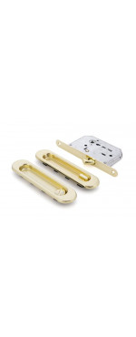 Ручка с замком для раздвижных дверей Palladium 01 BK PB, Золото