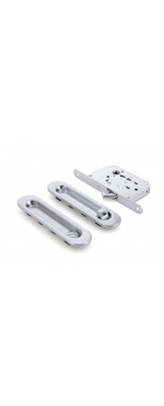 Ручка с замком для раздвижных дверей Palladium 01 BK CP, Хром