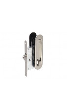 Ручка с замком для раздвижных дверей Palladium 01 BK SN