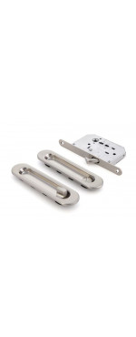 Ручка с замком для раздвижных дверей Palladium 01 BK SN, Матовый никель