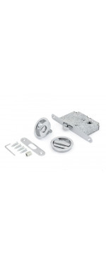 Ручка с замком для раздвижных дверей Palladium 03 BK CP, Хром