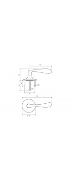 Ручка защелка INKU 893 SB PS, Матовое золото