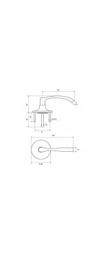 Ручка защелка INKU 836 SB PS, Матовое золото