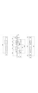 Замок врезной Palladium 0153 хром (20 мм), Хром