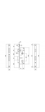 Замок врезной Palladium 0153 P хром (20 мм), Хром