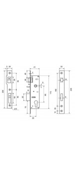 Корпус замка Palladium 0153 (25 мм) хром, Хром