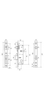 Корпус замка Palladium 0153 (30 мм) хром, Хром