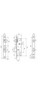 Корпус замка Palladium 0153 P (30 мм) хром, Хром