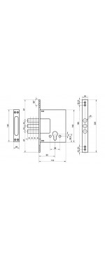 Корпус замка Palladium 0257 никель уп. белый картон, Никель
