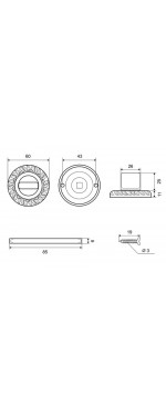 Накладка фиксатор Palladium D AB BK, Античная бронза
