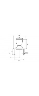 Ручка защелка Yale YB 5111 PS US3 PB, Золото