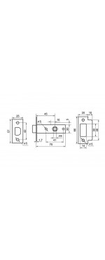 Комплект для двери Фабрика замков FZ SET 03-C 100 2H SN, Матовый никель