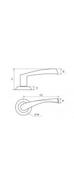 Комплект для двери Фабрика замков FZ SET 03-C 100 2H SG, Матовое золото