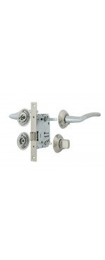 Комплект для двери Фабрика замков FZ SET 01-C 170 2H BK SN, Матовый никель