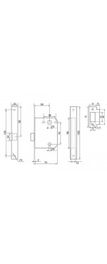 Комплект для двери Фабрика замков FZ SET 10L 170 BK CP, Хром