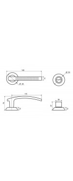 Комплект для двери Фабрика замков FZ SET 11L 170 BK SN, Матовый никель