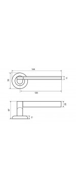 Комплект для двери Фабрика замков FZ SET 19L 100 GF, Графит