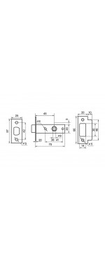 Комплект для двери Фабрика замков FZ SET 17L 100 AB, Античная бронза